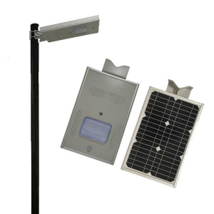 جهاز استشعار الحركة PIR الكل في واحد مصباح الشارع بالطاقة الشمسية 12W الشركة المصنعة في الصين