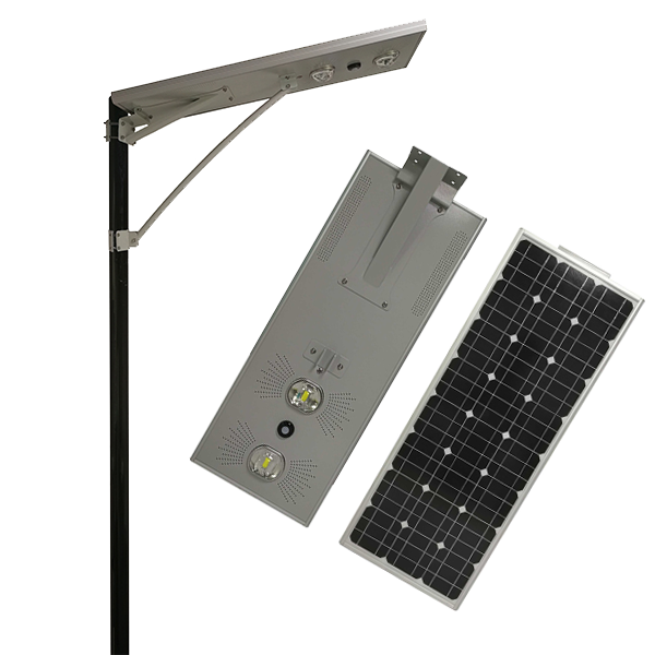 50w BridgeLux COB LED puce tout en un lampadaire solaire intégré